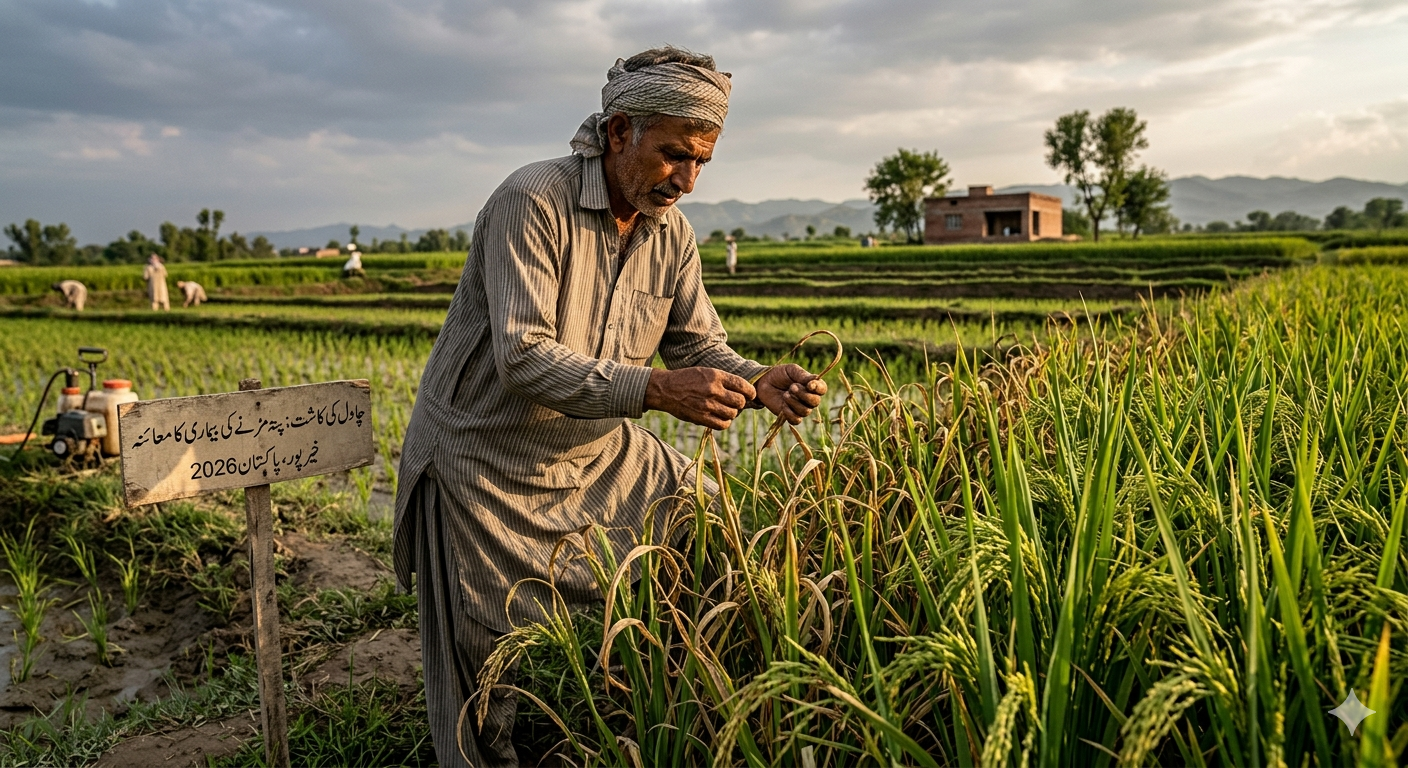 چاول میں پتہ مڑنے کی بیماری کا مکمل علاج 2026 | Leaf Curl Disease in Rice Crop